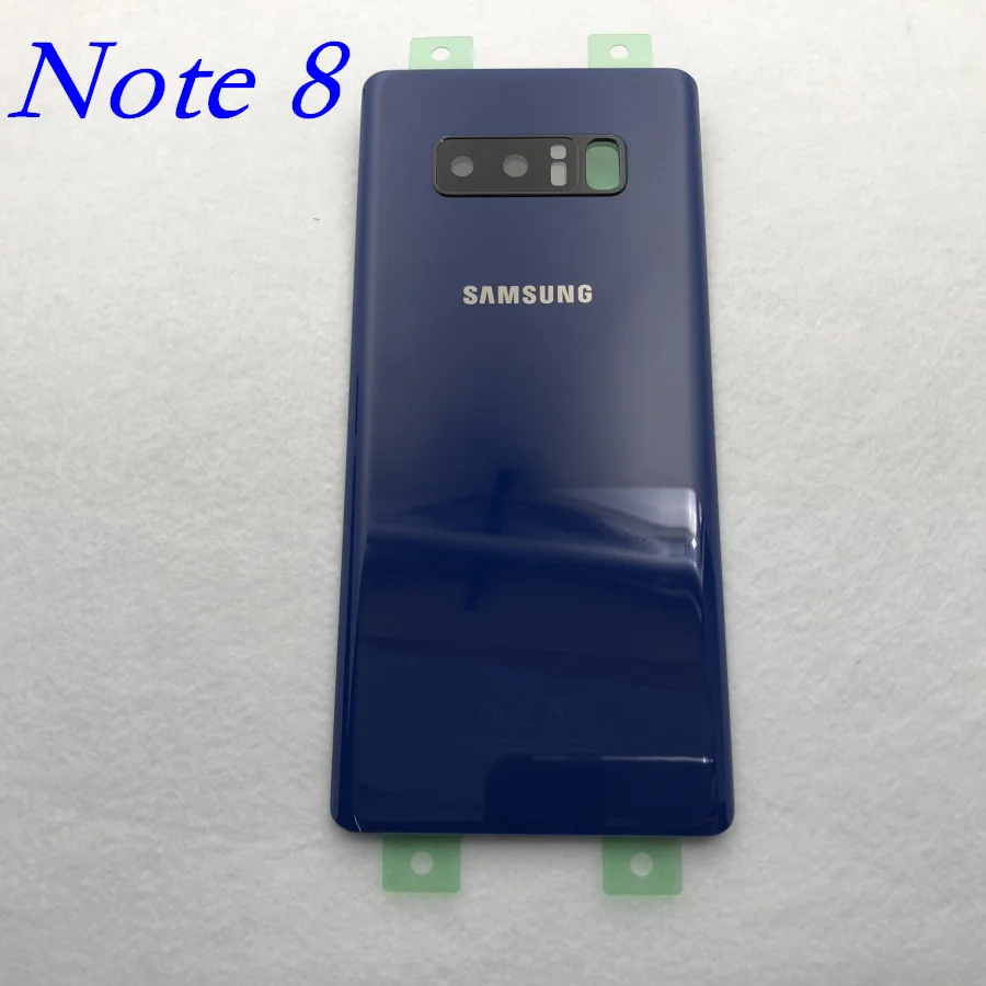 SAMSUNG Galaxy Note 8 N950 N950F N9500 Задняя стеклянная крышка для батареи задняя дверь корпус чехол для SAMSUNG Note 8 n950 Задняя стеклянная крышка - Цвет: Note 8 Blue