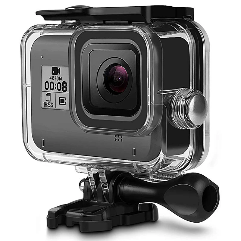 Для экшн-Камеры GoPro Hero 8 60M водонепроницаемый чехол для дайвинга защитные чехлы оболочка камеры s объектив с кронштейном для GoPro аксессуары