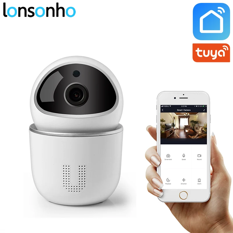 

Lonsonho Wifi ip Camera Smart Wireless Security Camera 1080P 2MP Tuya Smart Life App Two Way Audio Motion Detector Night Vision
