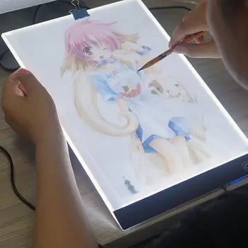 

A4 Drawing Tablet Digital Graphics Pad USB LED Light Box Tracing Copy Board Electronic Art Graphic Painting Writing Table