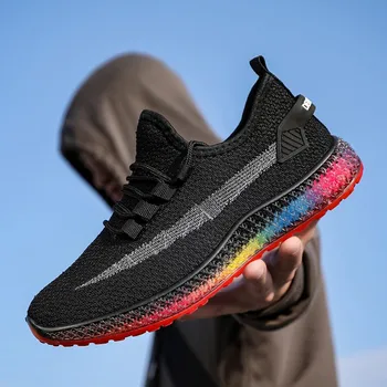 

Vulcanized Shoes For Men Men Sneakers Lace Up Low Top Jogging Shoes Man Loafer Footwear Breathable Air Flat Sports