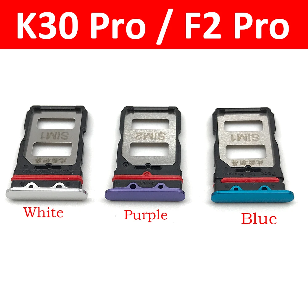 SIM Tray Holder For Xiaomi Poco X3 NFC M3 F3 F2 Pro Sim Card Tray Slot Holder Adapter Socket Repair Parts sim card accessories