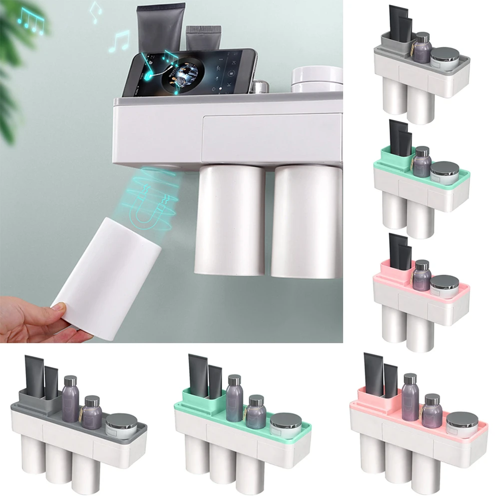 Магнитная Адсорбция держатель зубной щетки перевернутая чашка настенное