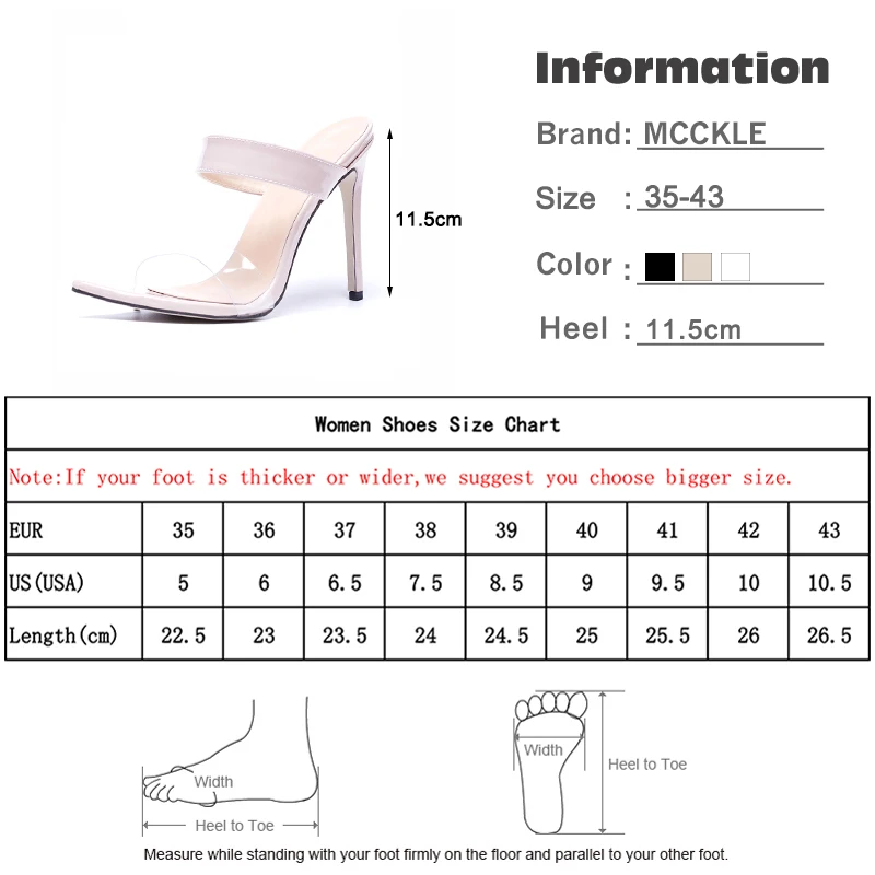 MCCKLE/женские летние босоножки; пикантные женские туфли с острым носком из прозрачной змеиной кожи; женская обувь на тонком каблуке размера плюс; Новинка года