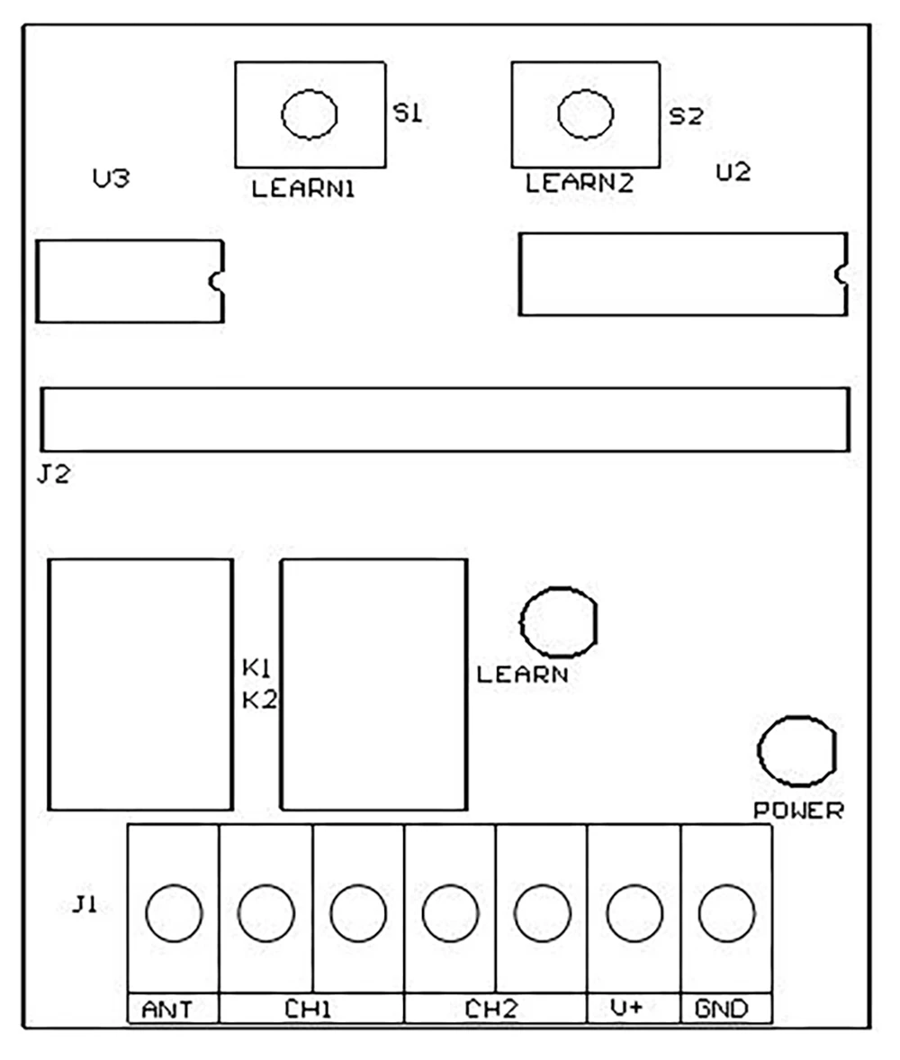 smart deadbolt DITEC Remote Receiver 12V-24V 2 Channel For DITEC GOL4 GOL4C BIXLG4 BIXLS2 BIXLP2 433MHz Remote Control Garage Door Opener garage remote control