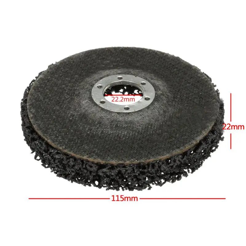 2pcs Abrasive Poly Strip Disc Wheels 46 Grits 115 x 22mm Rust Paint Remover Grinding Tools For Angle Grinder