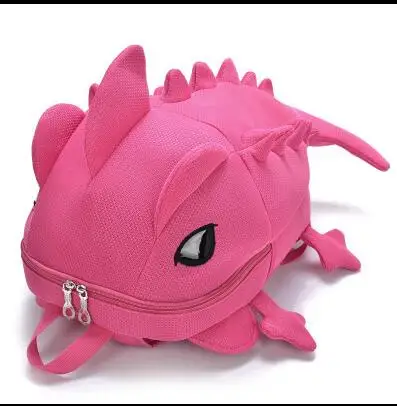 Креативные Детские рюкзаки хамелеон, динозавр, монстр, рюкзак для подростков, Мультяшные животные, наплечная школьная сумка для девочек и мальчиков - Цвет: Pink