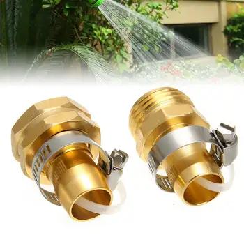 

Aluminum Garden Hose Repair Mender Kit 3/4 Male Female Connector Set Rust Proof Hose Connector Garden Supplies