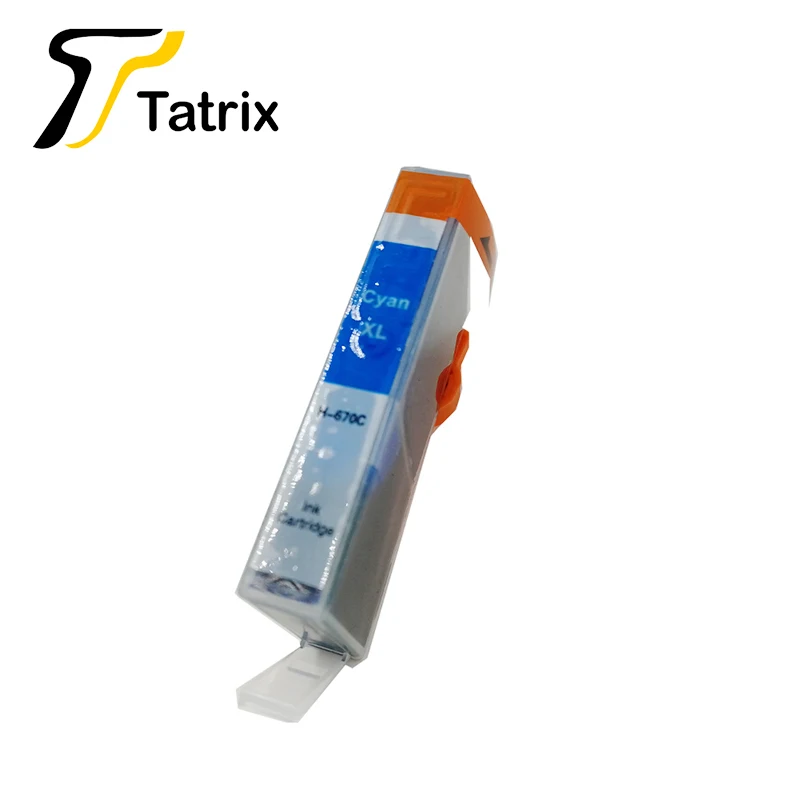 Tatrix 4 шт. для hp 67L hp 670XL переработанного чернильного картриджа для hp Photosmart с чернилами hp Deskjet Ink Advantage 3525/4615/4620/4625/5525/6526 принтер