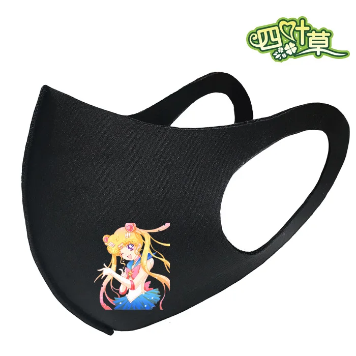 

2020 Sailor Moon Cosplay Masks Face Decoration Tsukino Usagi COS Props Men And Women Lovers Masks Ice silk cotton