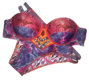 

Bikini Women's Swimming Suit Sexy Swimsuit Swimwear Women Bohemia Push-Up Padded Bra Beach Bikini Set Swimsuit