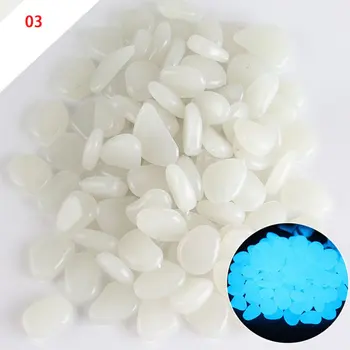 

50/100Pcs Blue and Green Night Light Glowing Cobblestone Stone Wedding Romantic Party Event Supplies Garden Decoration