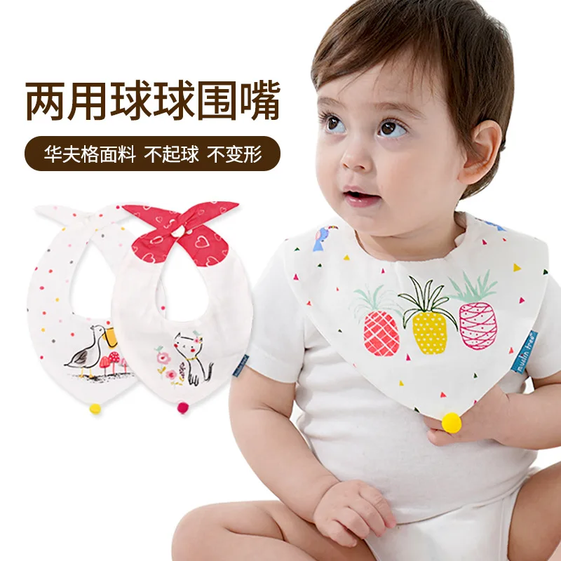 

Cotton Cloth Tree Baby Bib Cotton Baby Cartoon Bib Newborns Triangular Baby Bibs Children Bib