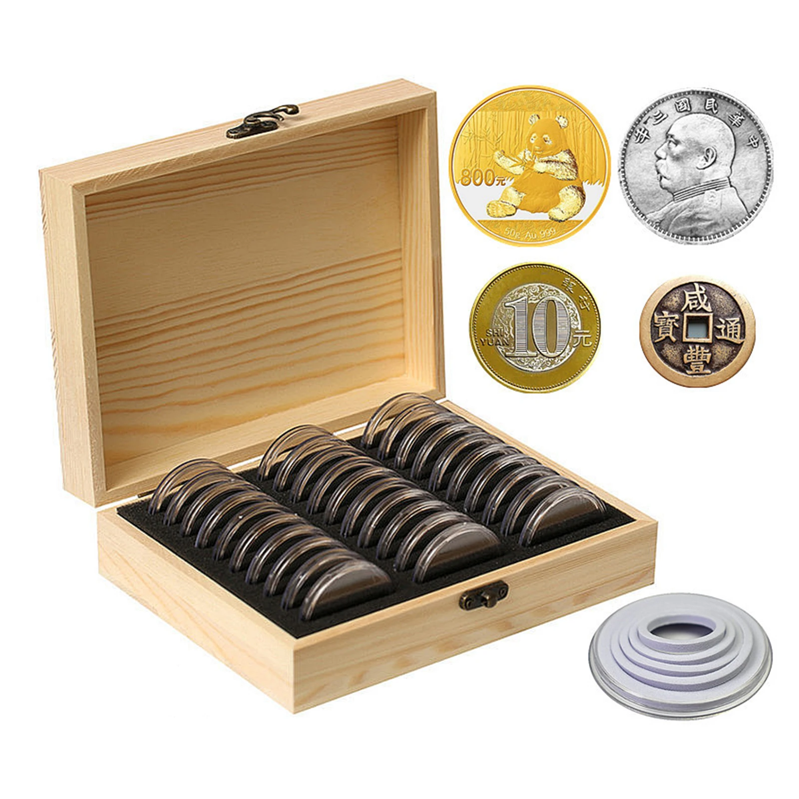 

Storage Organizer Case For Coin Token Display Room Commemorative Storage Holder Tray Coin Protective Case Collection Supplies 30