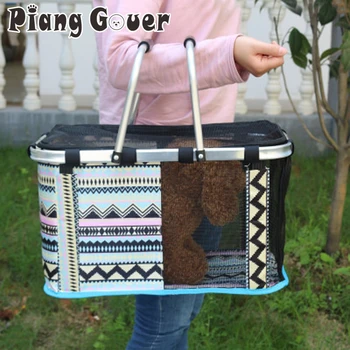 

Pet Carrier Basket Bags Cats Breathable Dog Bag Carrier Handbag Small Dog Basket