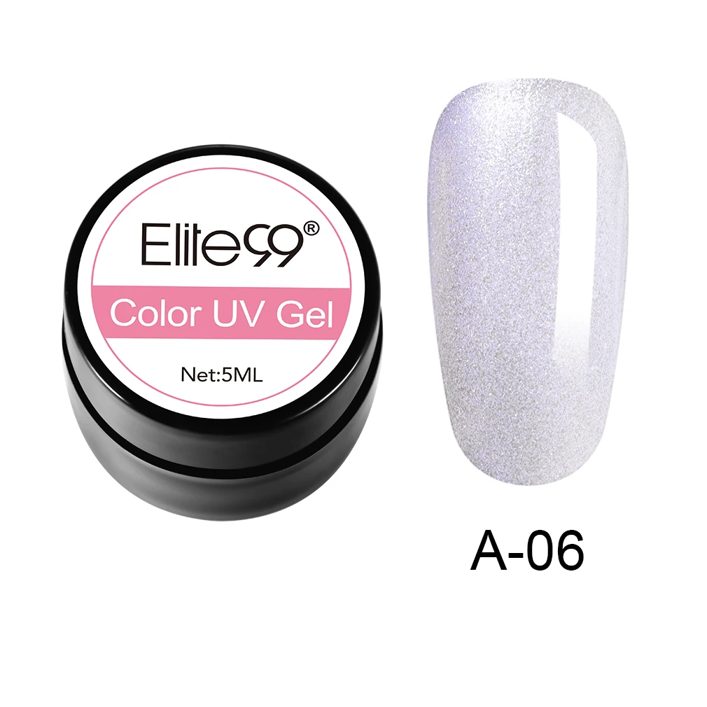 Elite99 5 мл чистый цвет УФ гель для ногтей маникюр Полупостоянный УФ покрытые лаком ногти замочить от DIY живопись гель лак для ногтей - Цвет: A06