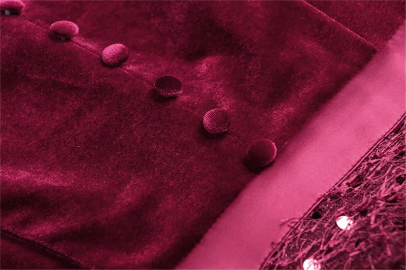 Элегантное женское весеннее платье, женское дизайнерское платье для подиума, модное платье с длинным рукавом, расшитое блестками и кисточками, длинные бархатные платья для вечеринок