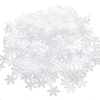 

600Pcs Reusable White Snowflakes Confetti for Christmas Wedding Birthday Holiday Party Decorations Supplies