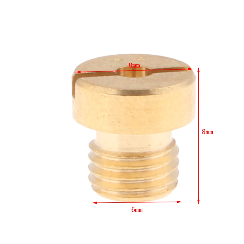 10Pcs M6 Motorcycle Carburetor Main Jet 74-92 Carb Injectors Nozzle Kit Carburetor Hexagonal Injector Nozzle Main Jet