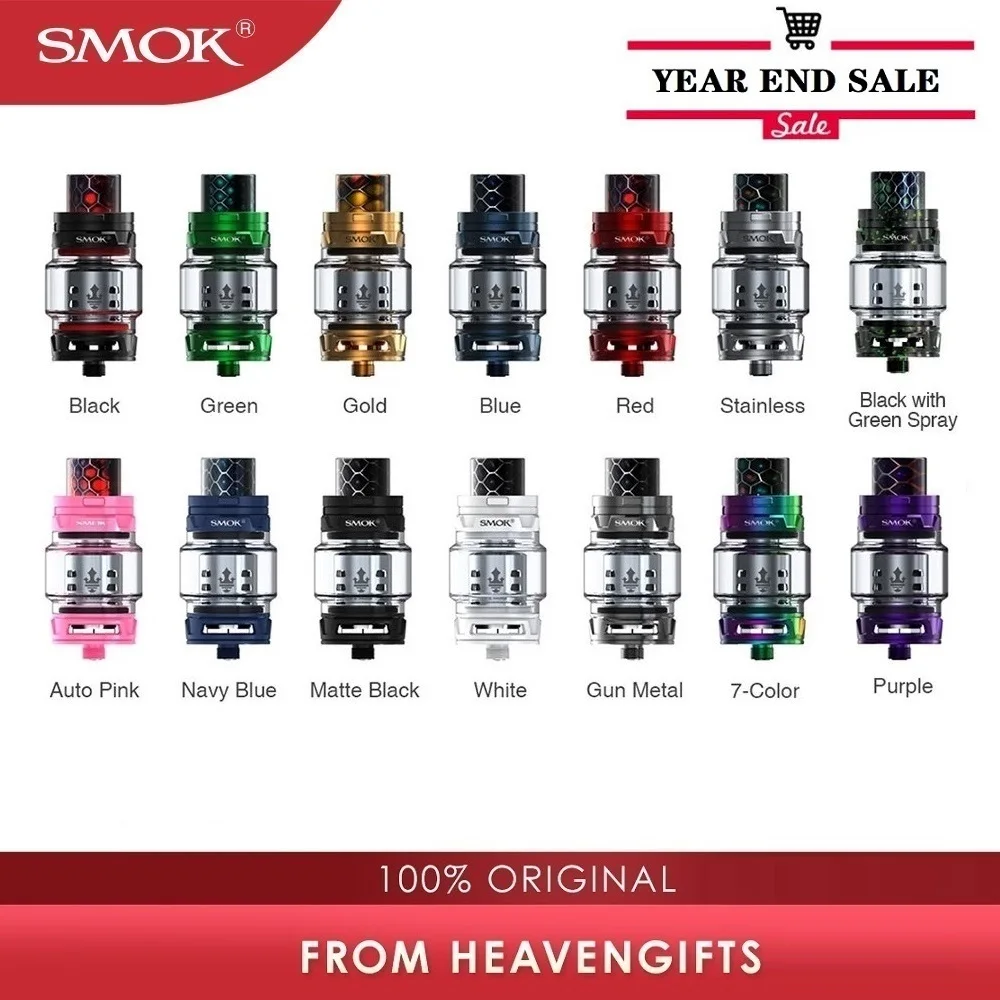 Оригинал SMOK TFV12 PRINCE Cloud Beast Tank 2 мл с V12 Coil 510 Резьбовая коробка для электронной