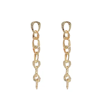 

CA-120 Korean Chains Long Earrings 2020 New Fashion Jewelry Statement Drop Dangle Earings