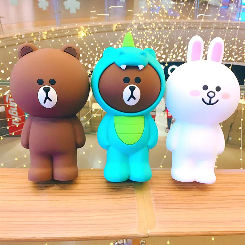 

Korean Cartoon Bear Silica Gel Makeup Bags Soft Women Cosmetic Case Kawaii Large Capacity Pencil Bag Stationery Suitcase Tools