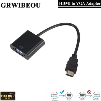 

HDMI to VGA Cable Converter HDMI Male To VGA Famale Converter Adapter Digital Analog HD 1080P For PC Laptop Tablet HDMI vers VGA