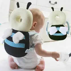 Almohada anticaída para recién nacidos, cojín de protección para la cabeza, suave, de algodón PP, para cuidado seguro