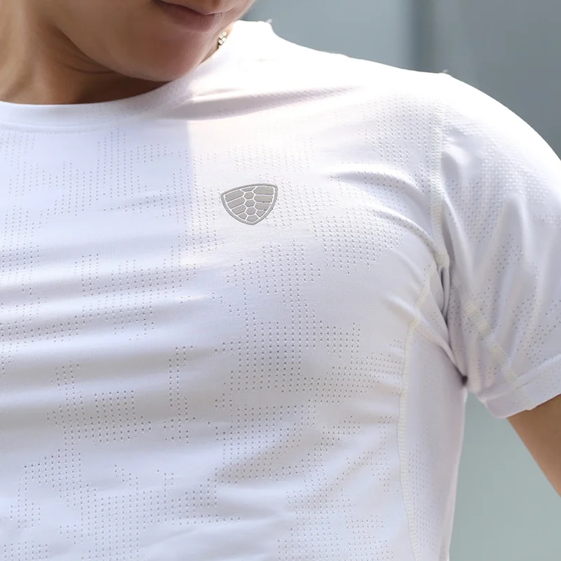 Short Sleeve T-Shirt Men Summer Casual Quick Drying Tee Tops Fitness Apparel Sportswear For Running