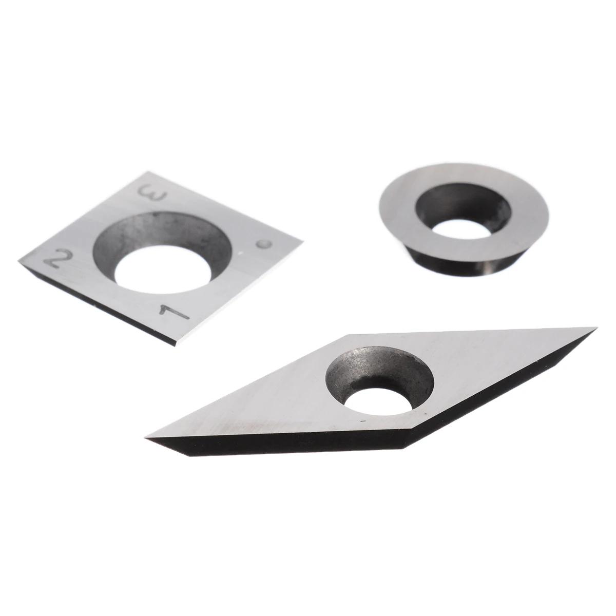3pcs Tungsten Carbide Inserts 94.5HRA Cutter Set Durable Blades for CNC Lathe Turning Tool Wood Working