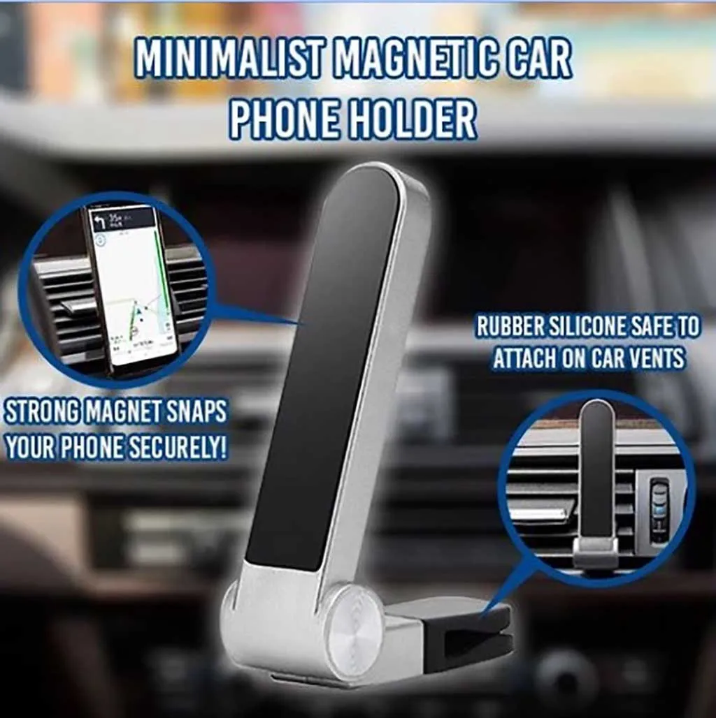 

Magnetic Car Phone Holder For Phone in Car L Shape Air Vent Mount Stand Magnet Mobile Holder For Iphone X 8 7 Samsung S9
