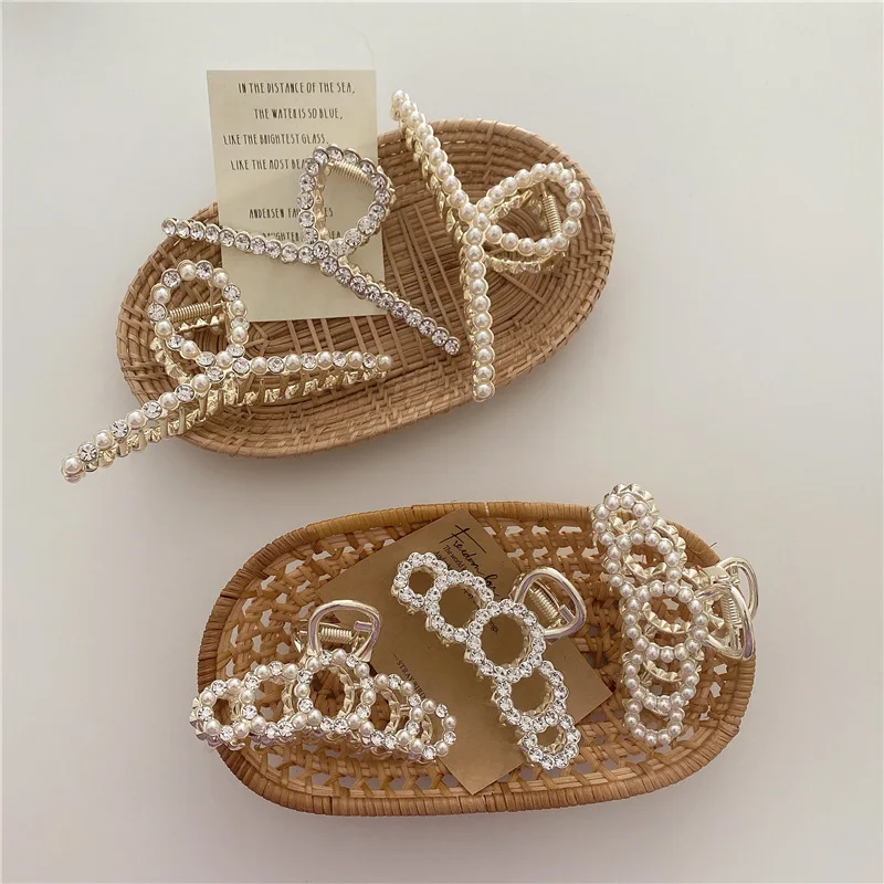 

Hair Clip Korean Retro Rhinestone Ocreative Geometric Hair Accessories Simple Style Cross Geometric Fashion Trend Temperament