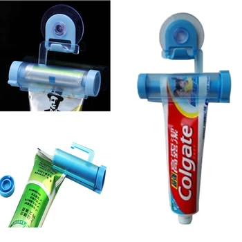 

Plastic Toothpaste Dispenser Tube Partner Sucker Hanging Toothpaste Storage Hanging Organizer Squeezer