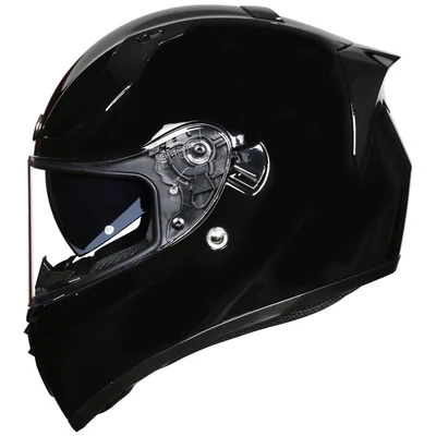 Bluetooth шлем мотоциклетный модульный двойной объектив мотокросса шлем крушение полное лицо шлемы - Цвет: Bright black
