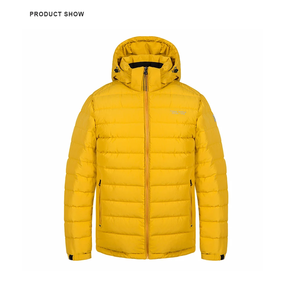 TIGER FORCE 2020 New Men's winter jacket for Men clothing Medium-long  Hooded Jackets Thick yellow Casual  Warm Parka coat 70769 lightweight parka