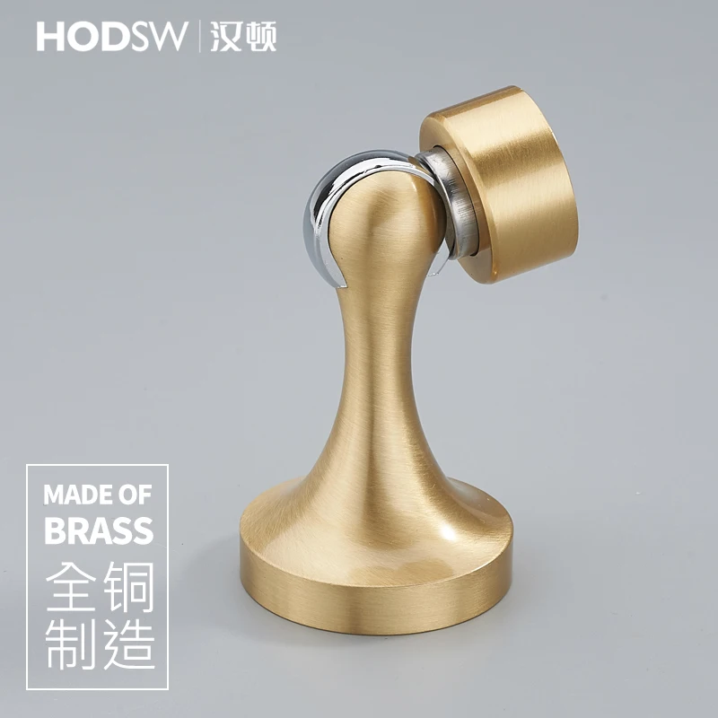 Brass door stop strong magnetic door keeps bumper simple style high quality electroplated stopper