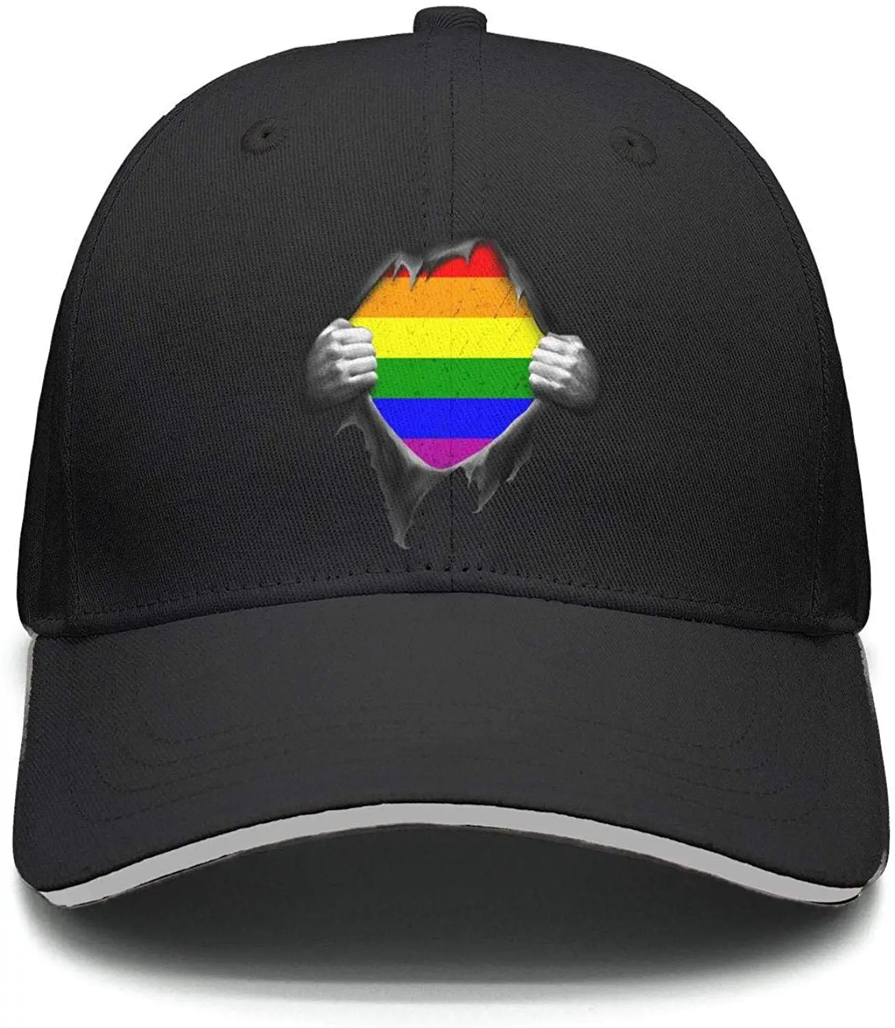 Gay Pride Радужный Флаг мужские милые регулируемые сетчатые уличные Хлопковые бейсболки шапки