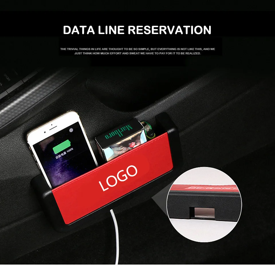 

Car Seat Box Crevice Storage Box Car Styling Stowing Tidying Double-sided adhesive Organizer for Jaguar logo