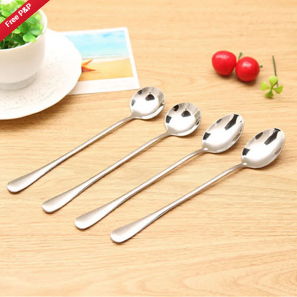 1 шт. ложка для кофе из нержавеющей стали с длинной ручкой мороженого десерта