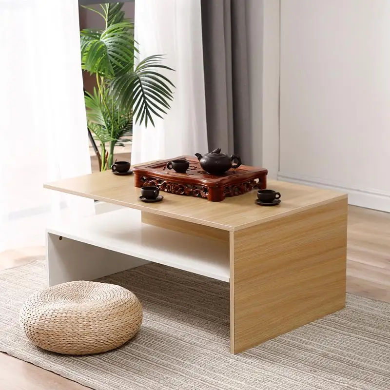 Café Tables Furniture Tea Table Magazine Shelf Double Layer Living Room Furniture Wooden Rectangle Bedroom Office Modern Black Café Tables Furniture Tea Table Magazine Shelf Double Layer Living Room Furniture Wooden Rectangle Bedroom Office Modern Black