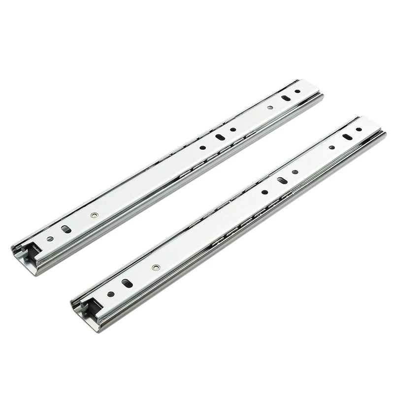 

2pcs drawer steel ball track sliding drawer sliding ball guide two sections 27mm wide wardrobe furniture hardware fittings