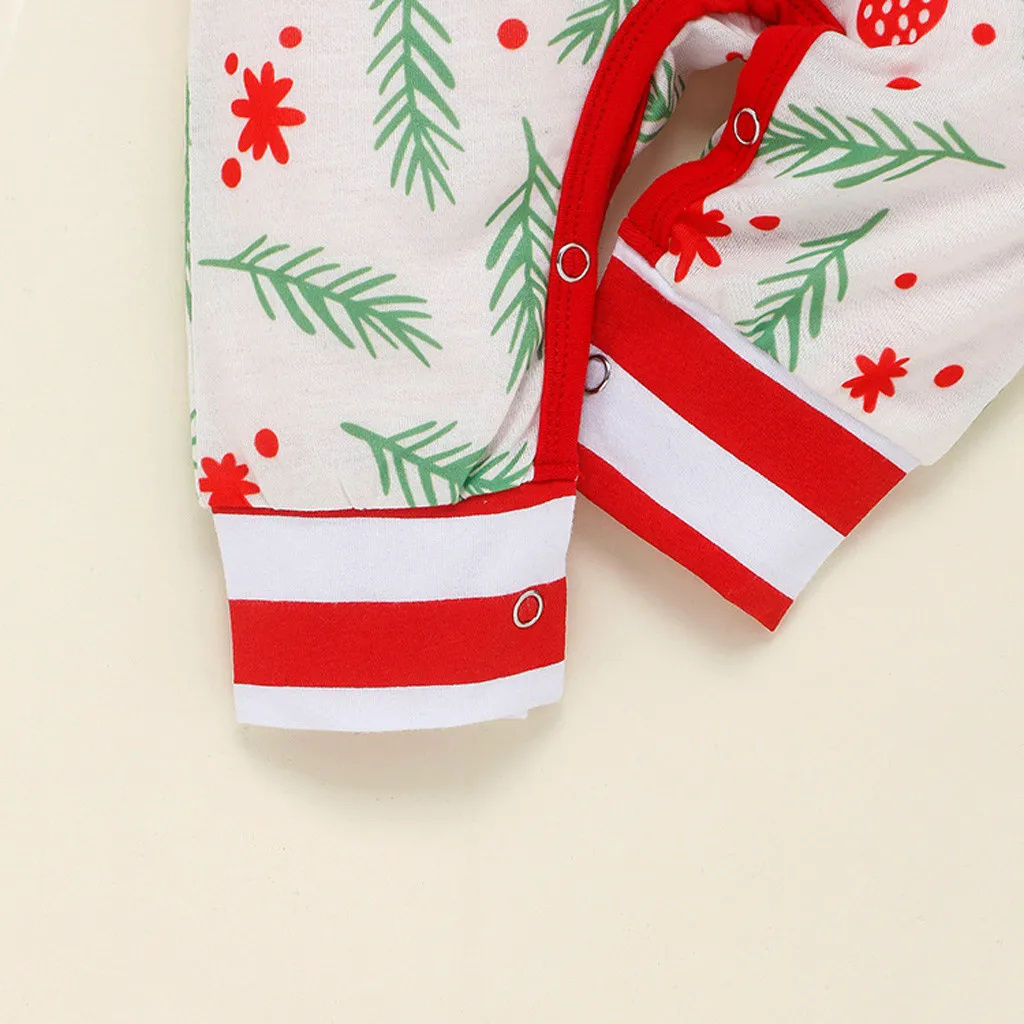 Infant Baby Boys Girls Christmas Xmas Fawn Print Thick Romper Jumpsuit Outfits O-Neck Long Sleeve Fashion Baby Outfits Hot Sale