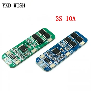 

3S 10A Lithium Battery Charger Protection Board 12V 18650 Li-ion Battery Cell Charging Module BMS 10.8V 11.1V 12.6V
