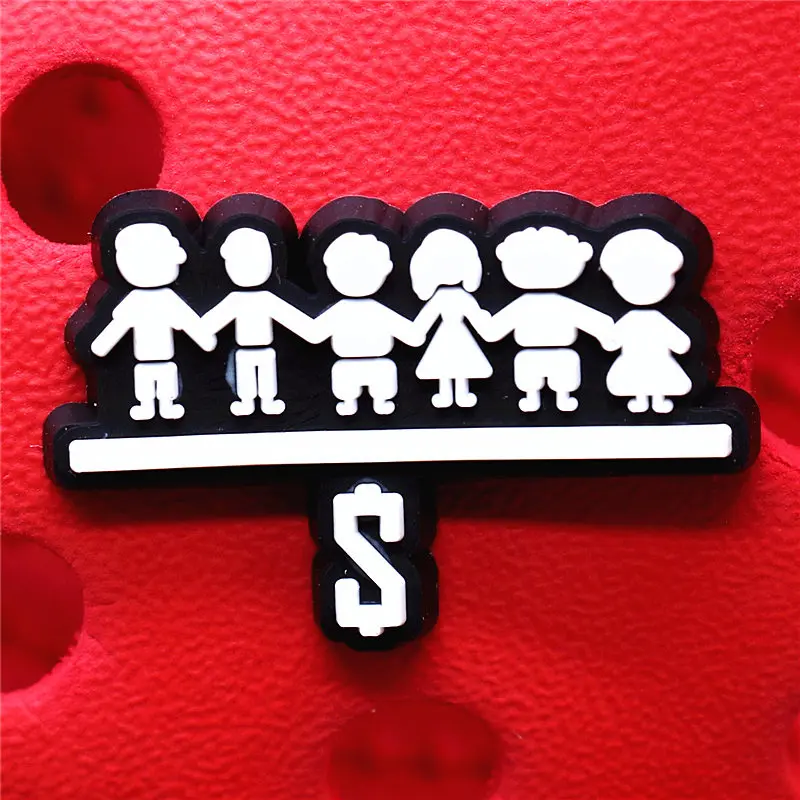 Crock Charms Accessories Custom Cartoon Cute PVC Shoe Croc Buttons Sandals Charms Black Lives Dope Father Portrait Free Shipping