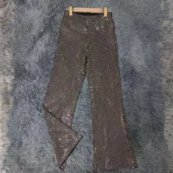 

Hologram Pants Shine Bling Bling Sequins Glitter Loosen Pants High Street Club Party Show