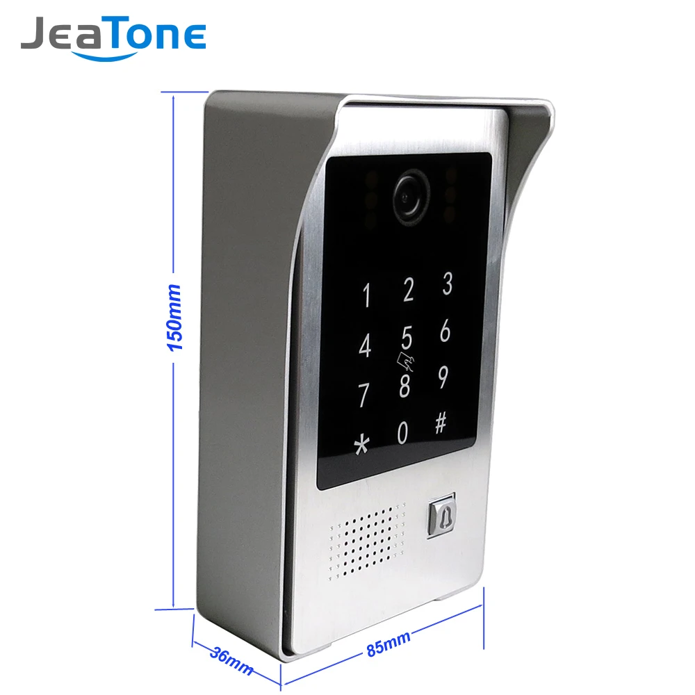 TuyaSmart APP IP WIFI Video Doophone Intercom POE System 7''Touch Screen monitor with doorbell support Password/RFIC Card 125MHZ