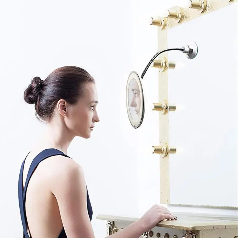 

Suction Cup Magnifying mirror LED 360 Rotation 5X 10X Fogless Shower Shave Make Up Fog Free Mirrors