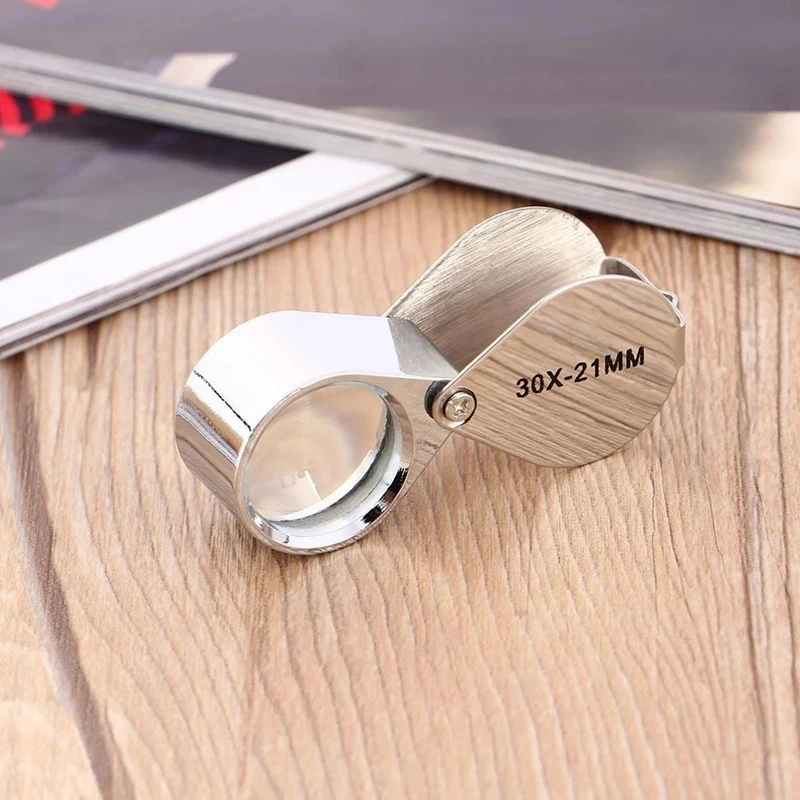 LOUPE,30XLoupe de bijouterie pliante 10X 20X 30X, Loupe