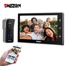 TMEZON 10 Cal bezprzewodowy Wifi inteligentny domofon IP wideodomofon, ekran 1xtouch z 1x720P przewodowy aparat telefoniczny