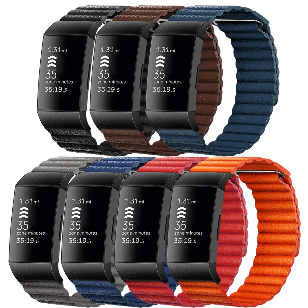 Кожаный ремешок-петля для Fitbit Charge 3 4 ремешок часов браслет магнитный 3/3 SE браслеты